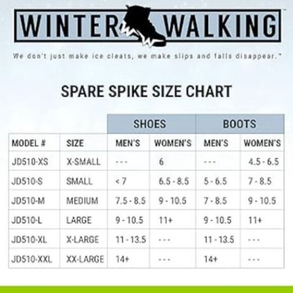 Winter Walking Easy Spike Ice Cleats Fits Over Shoes Size Large NEW w/tags - Picture 2 of 9